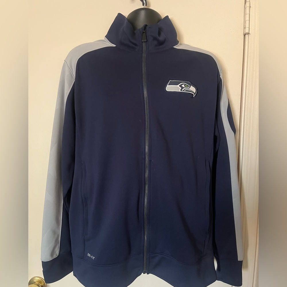 Seattle Seahawks Navy and Gray Jacket